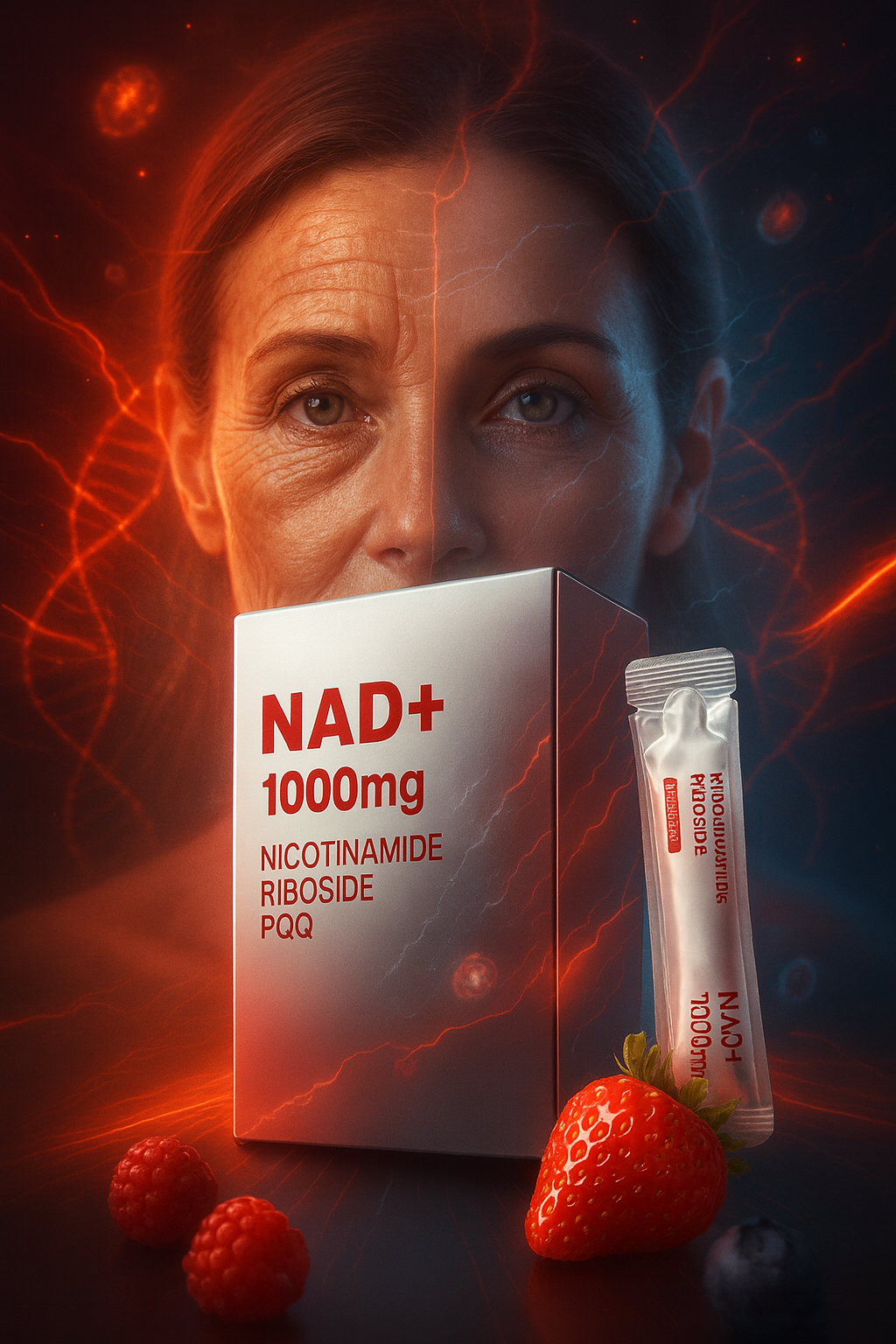 مكمل NAD+ سائل 1000 ملجم | نيكوتيناميد ريبوزيد وريزفيراترول | NAD+1000
