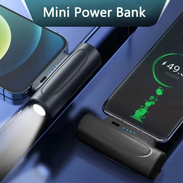 لا تخاف من الظلام بعد اليوم! شاحن جيب صغير + تورچ LED قوية ⚡🔦