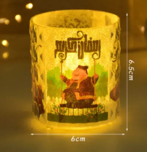 شمعة مضيئة LED بتصميم "رمضان كريم