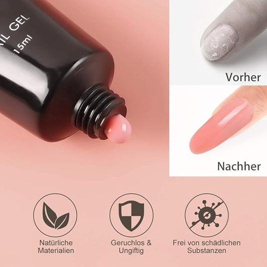 💅 طقم بولي جل للأظافر – صالون كامل بيدك بالبيت!