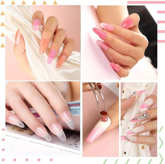 💅 طقم بولي جل للأظافر – صالون كامل بيدك بالبيت!