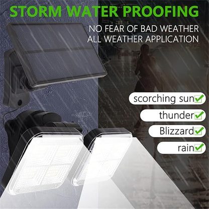 لمبة شمسية ذكية… ضد الحر والغبار والمطر – بحساس حركة ودوران 360°