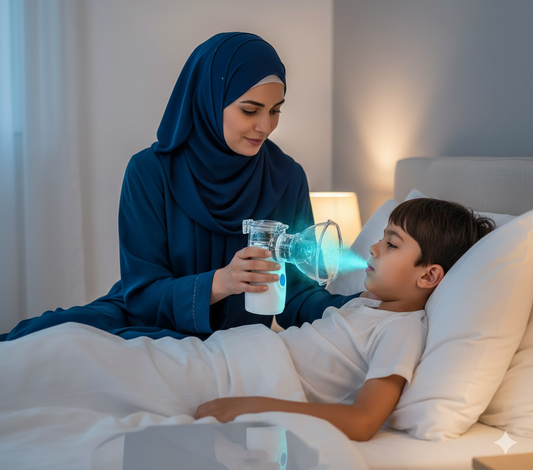 Arioso Duo — جهاز بخار منزلي هادئ + هدية جهاز قياس الأكسجين